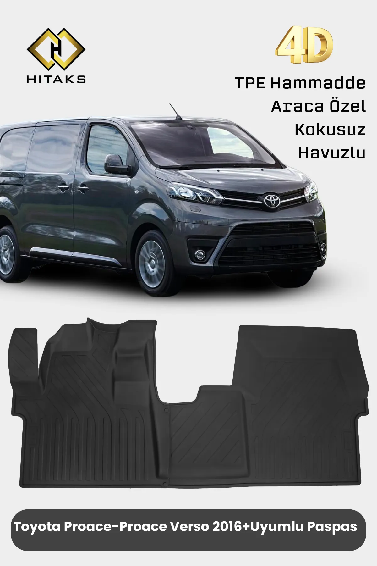 Toyota PROACE VERSO Havuzlu Paspas 2016 2017 2018 2019 2020 2021 2022 2023 2024 2025 2026