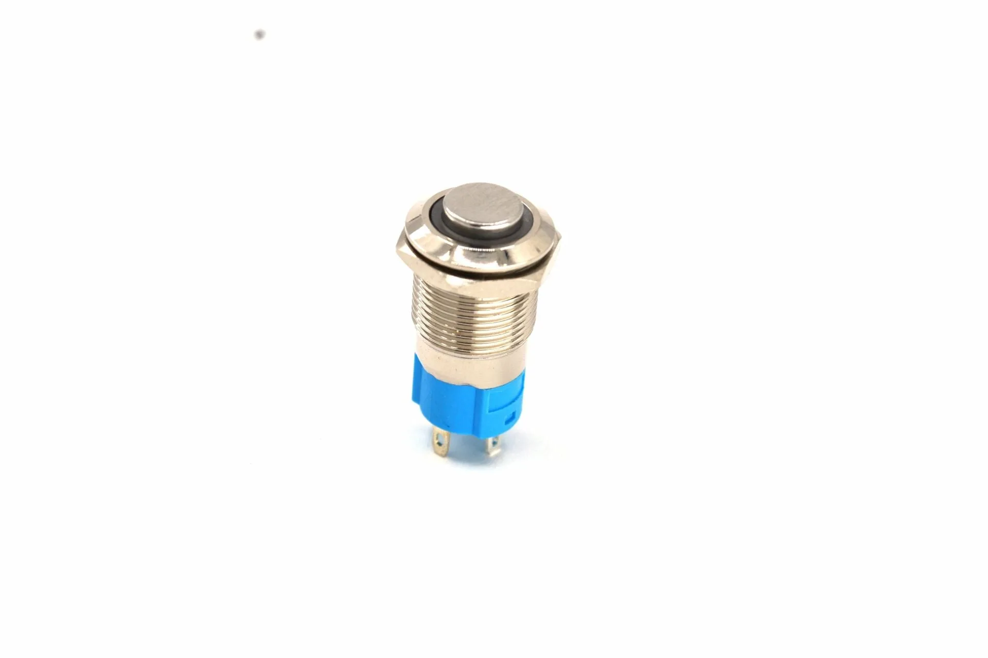 12mm Kalıcı Anahtar 12V 24V Mavi Işıklı Yuvarlak Metal MT-ANK13
