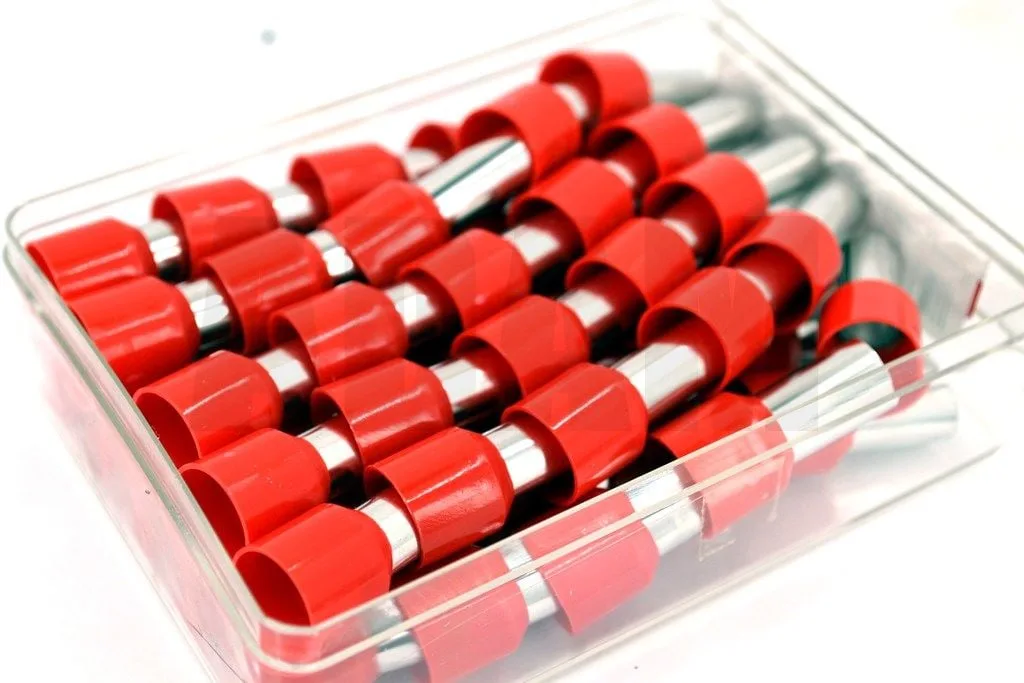 50 Adet 35mm² Kablo Yüksüğü Bakır Kırmızı Yüksük TYIF-35