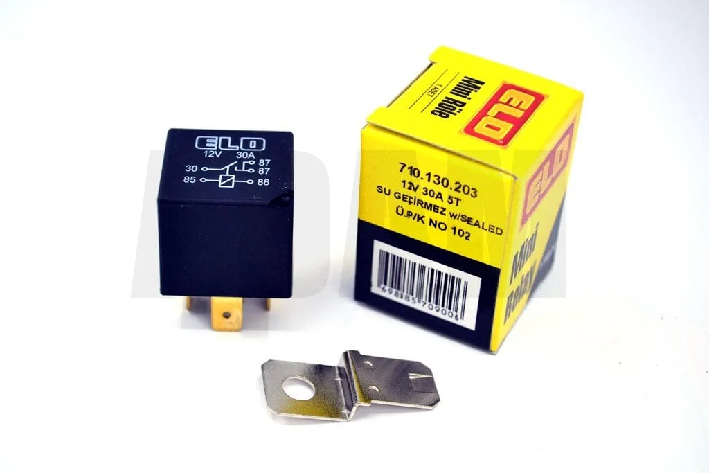 Ip67 Su Geçirmez Mini Röle 5 Fişli 12V 30A Tek Platin Çift 87 Bacak
