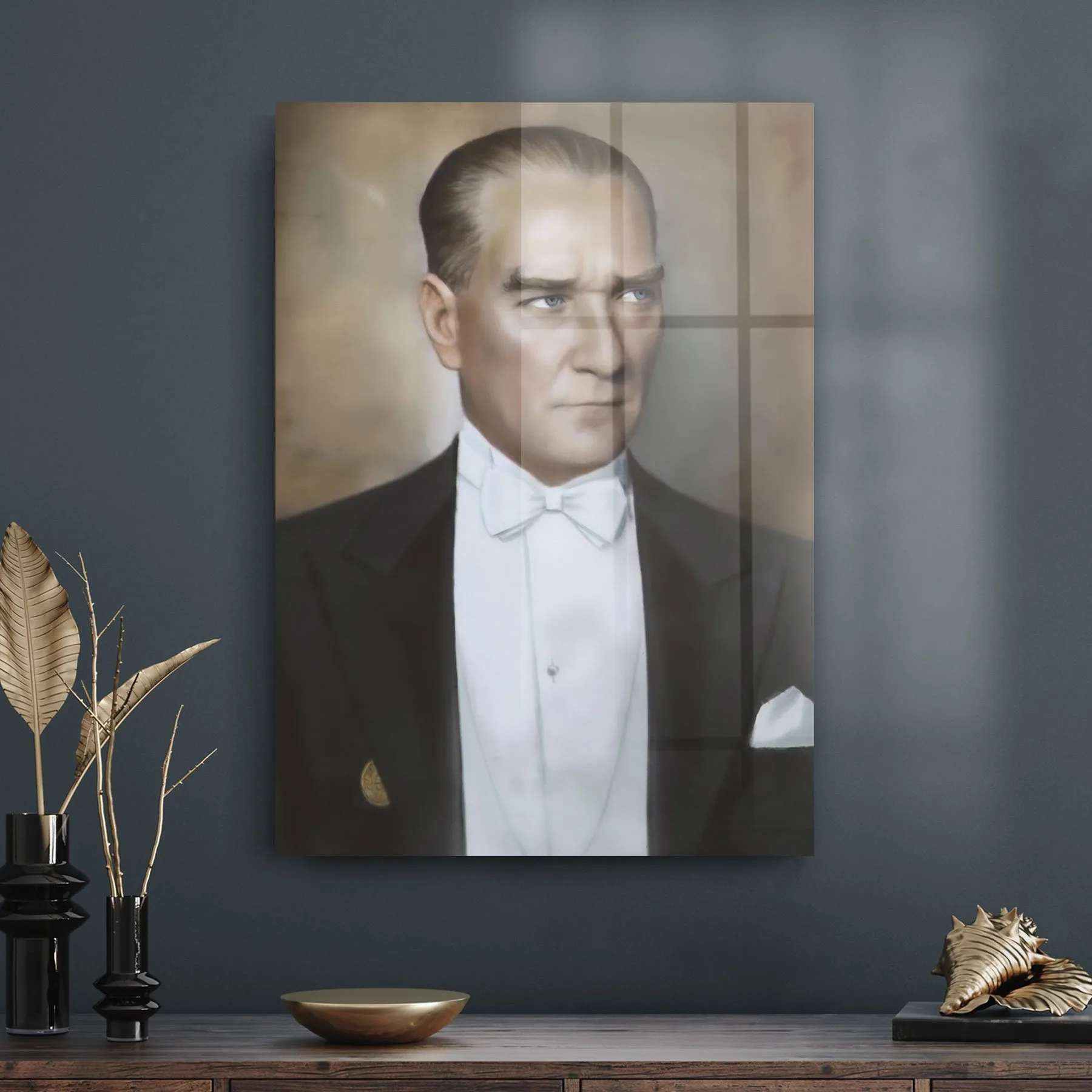 Decovetro Simokinli Atatürk Cam Tablo 70x100 cm