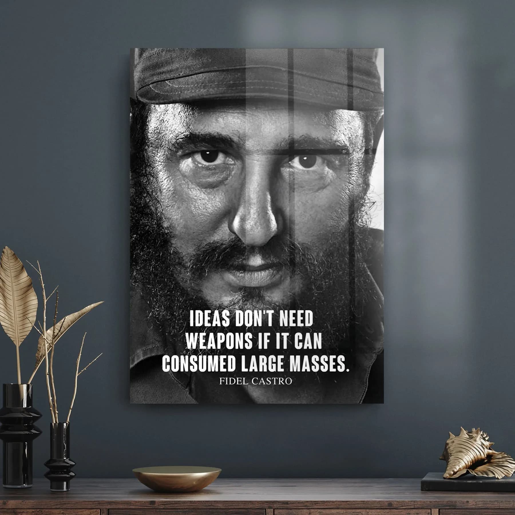 Decovetro Cam Tablo Fidel Castro 70x100 cm