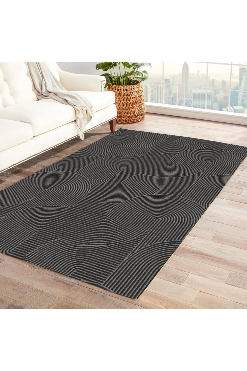 Jassrug Rölyef Halı 150X220 Joy Antrasit