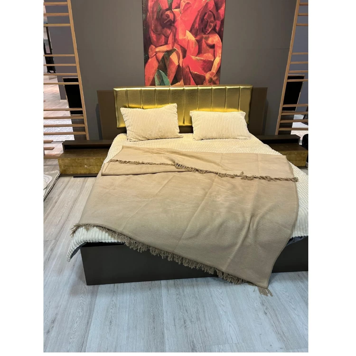 Dolce Bonita Home Pamuklu Battaniye 150X200 Bej