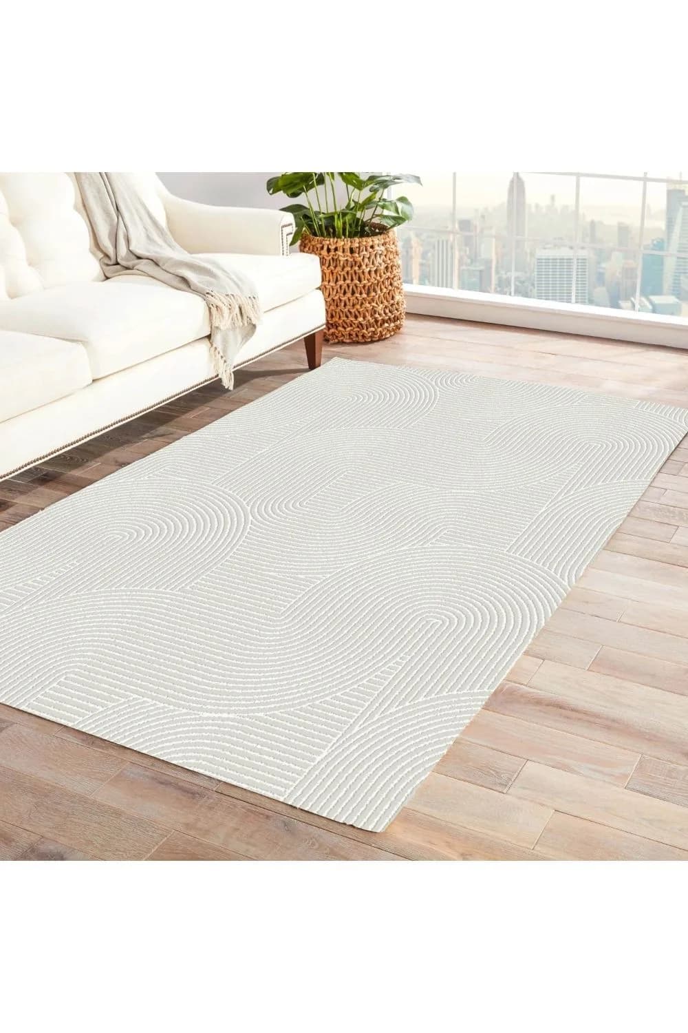 Jassrug Rölyef Halı 80X150 Joy Krem