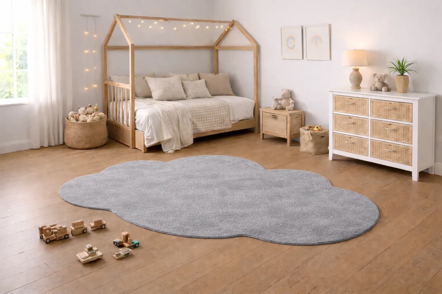 Jassrug Halı 80X150 Bulut Açık Gri