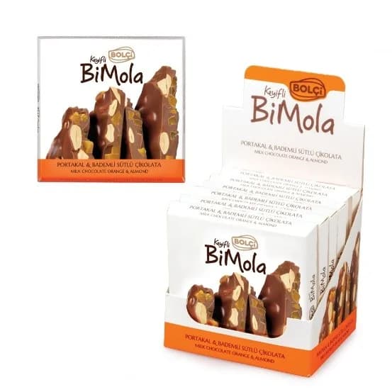 SÜT ÇİKOLATALI PORTAKAL VE BADEMLİ TABLET 70 g