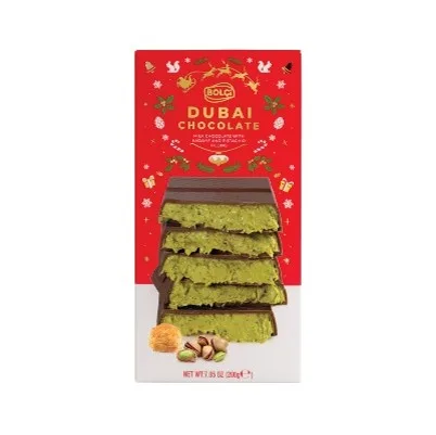Fıstıklı Kadayıf Dolgulu Sütlü Çikolata Noel 200 g