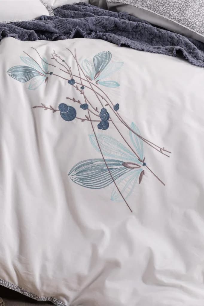 Flosh Linea 7 Parça %100 Pamuk Çift Kişilik Pikeli Nevresim Takımı