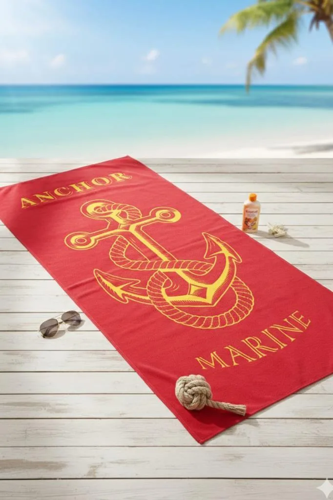 Marine %100 Pamuk 75x150 cm Plaj Havlusu