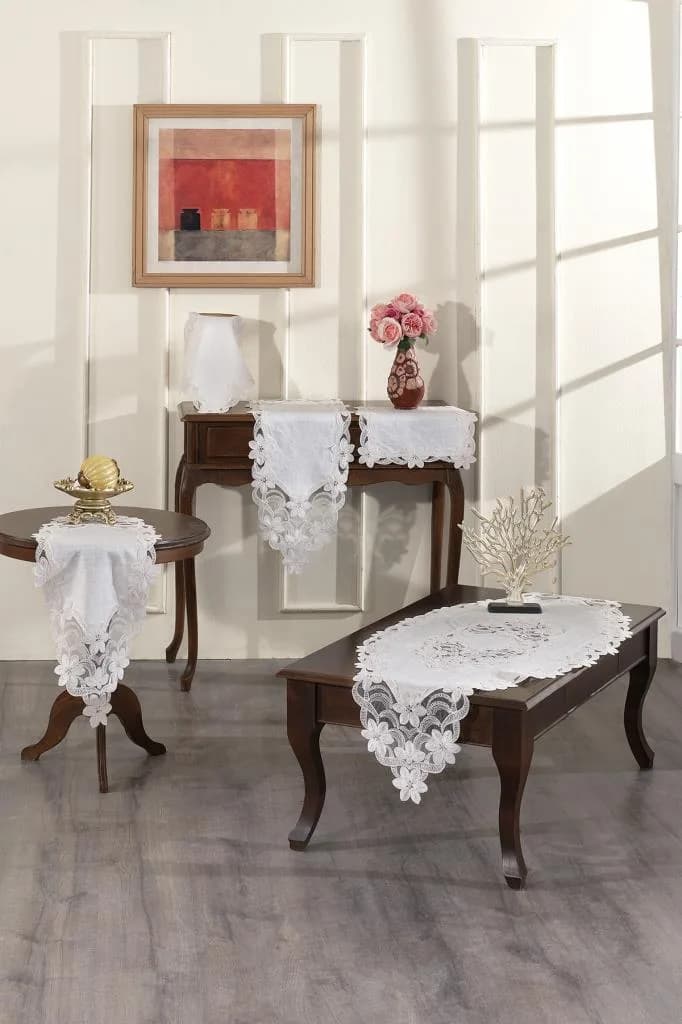 Alessa Salon Takımı 5 Parça Krem