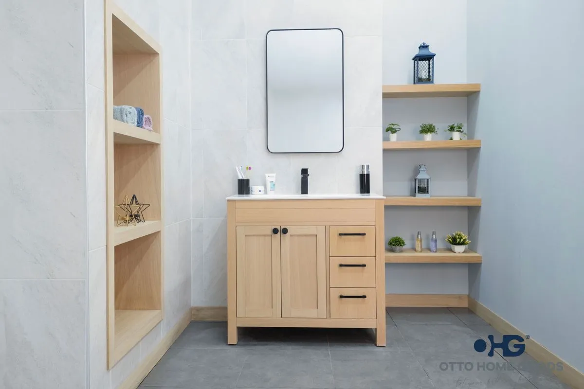 Aria Doğal MEŞE 36" Banyo Dolabı