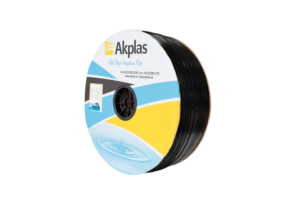 Akplas – Yassı Damlama Sulama Borusu- Ø16 06 Mil 1.6 Lt 030cm Aralıklı Enerji Ak 2500 Metre