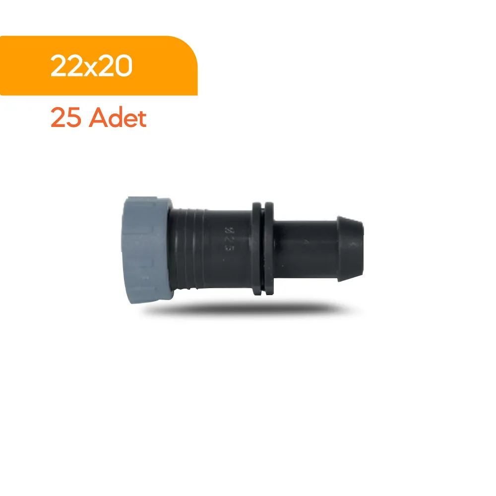 Akplas - Tarım Sulama Sistemleri-Yüzüklü Çıkış Nipeli 22*20 25 Adet