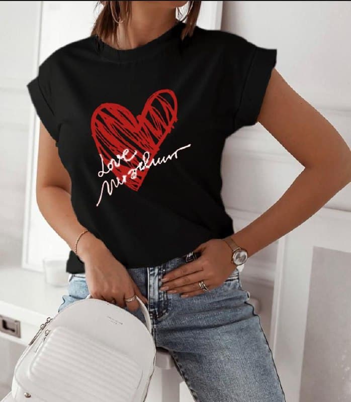 Kalpli T-Shirt - Siyah
