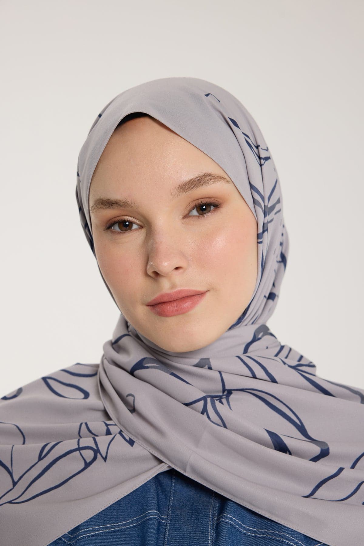 Pure Tone Şal - Yaprak Desen - Soft Gri - Laci - Yaprak Desen - Soft Gri - Laci