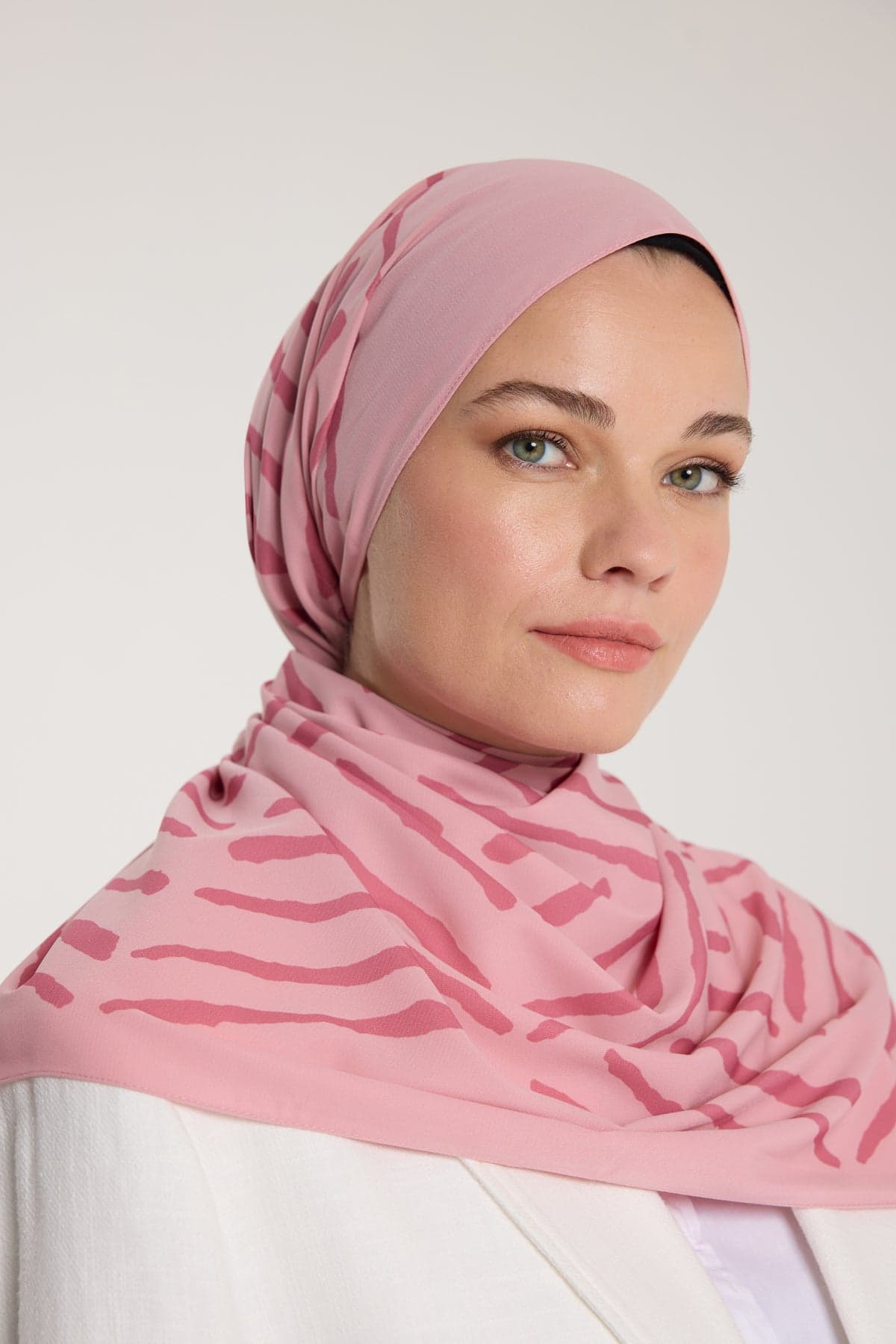 Pure Tone Şal - V Desen - Pembe - Gülkurusu - V Desen - Pembe - Gülkurusu