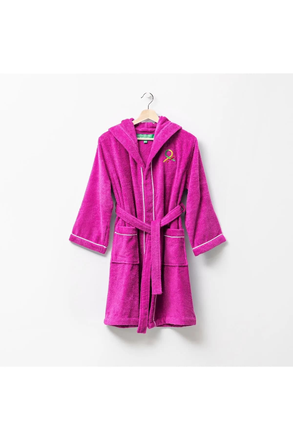 Be-0817-Pnk %100 Pamuk Pembe 65X65 Cm Çocuk Bornozu - PEMBE
