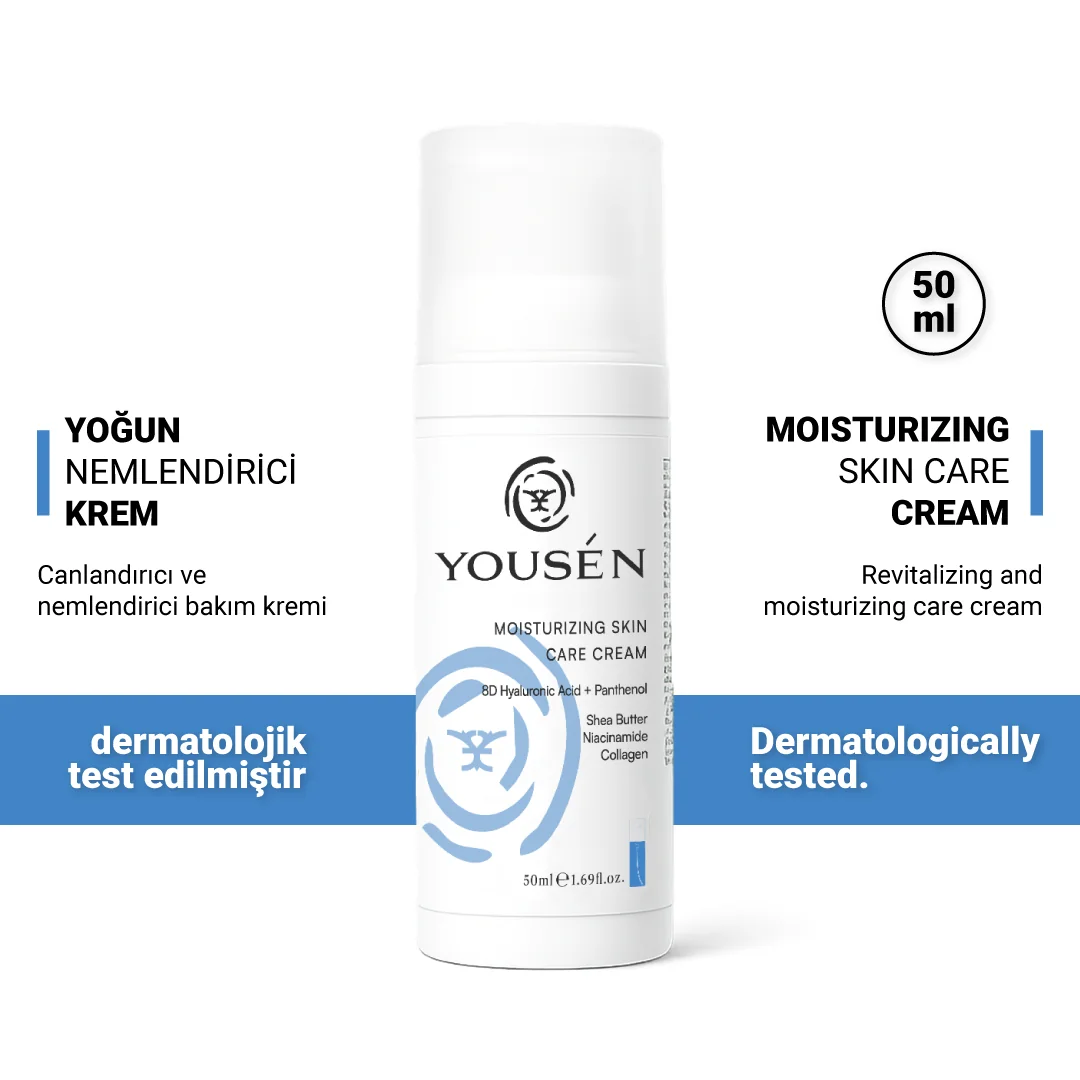 Donuk Ve Kuru Ciltler Için Yoğun Nemlendirici Yüz Kremi 8D Hyaluronik Asit 50 ml