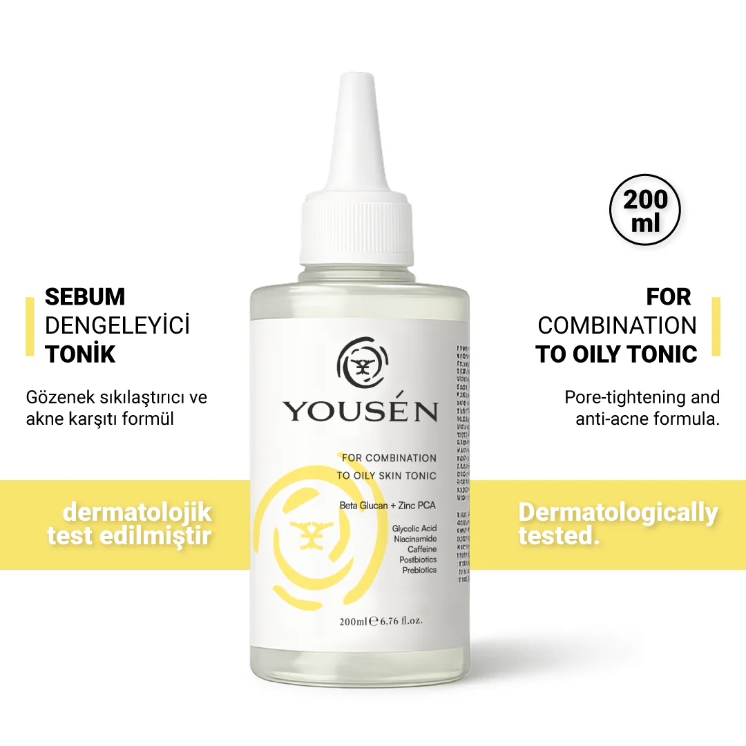 Yağlı Ve Karma Ciltler İçin Gözenek Sıkılaştırıcı Ve Sebum Dengeleyici Tonik 200 ml