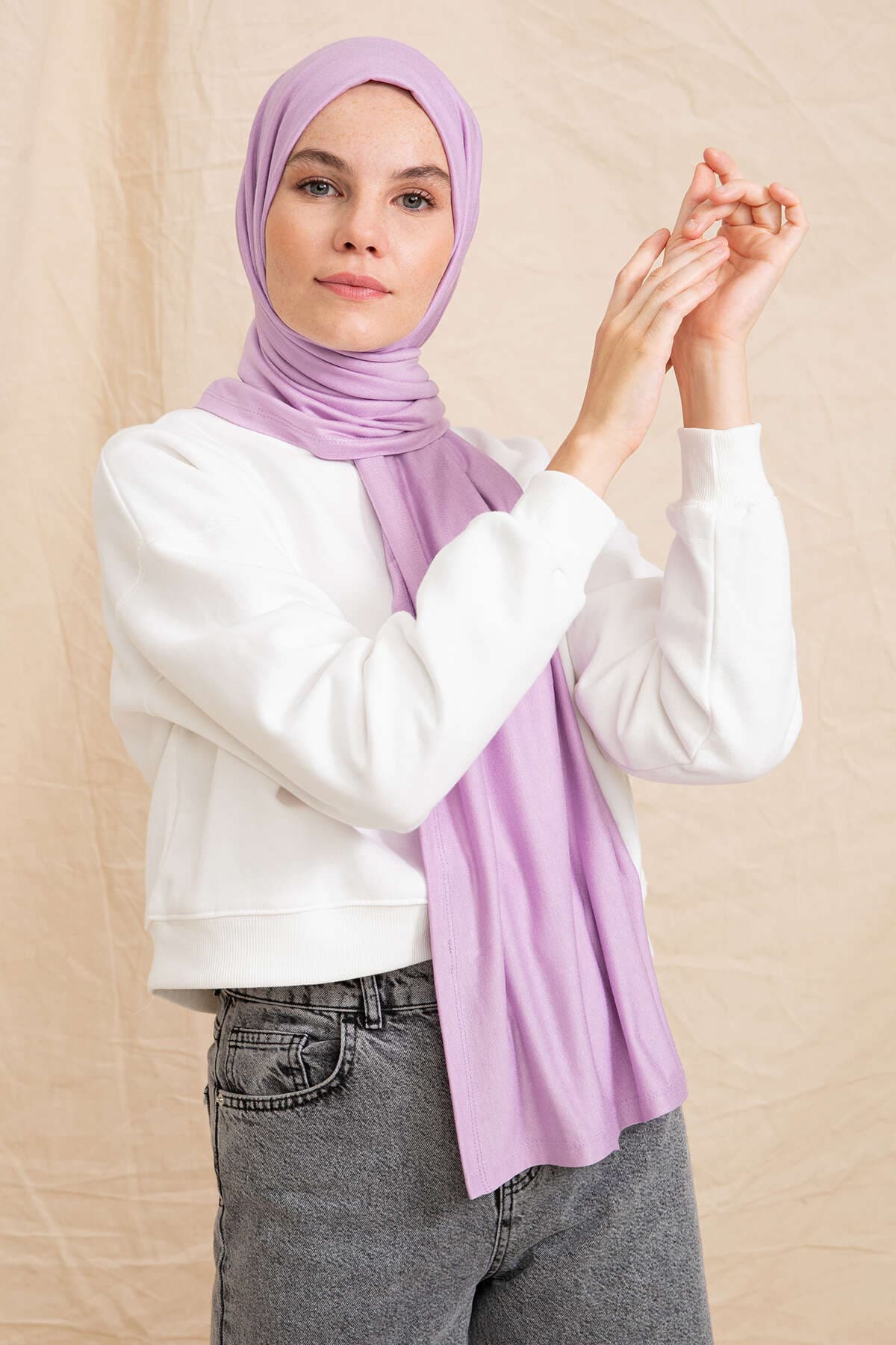 Penye Şal - Lila - Lila
